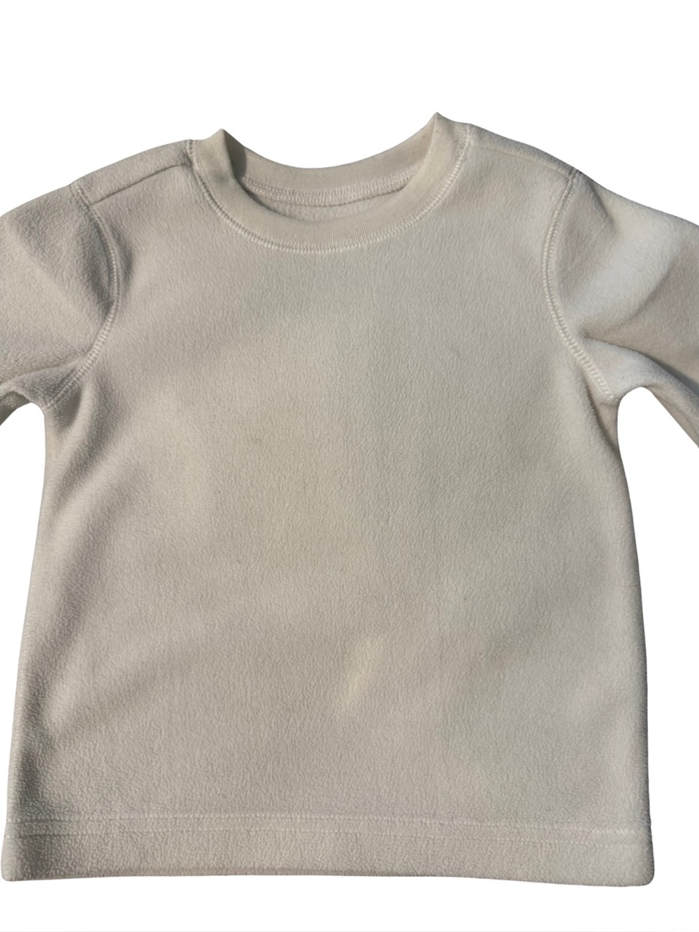 Primary - FR Fleece PJ Top Cream Naturally Flame Resistant Size 2-3